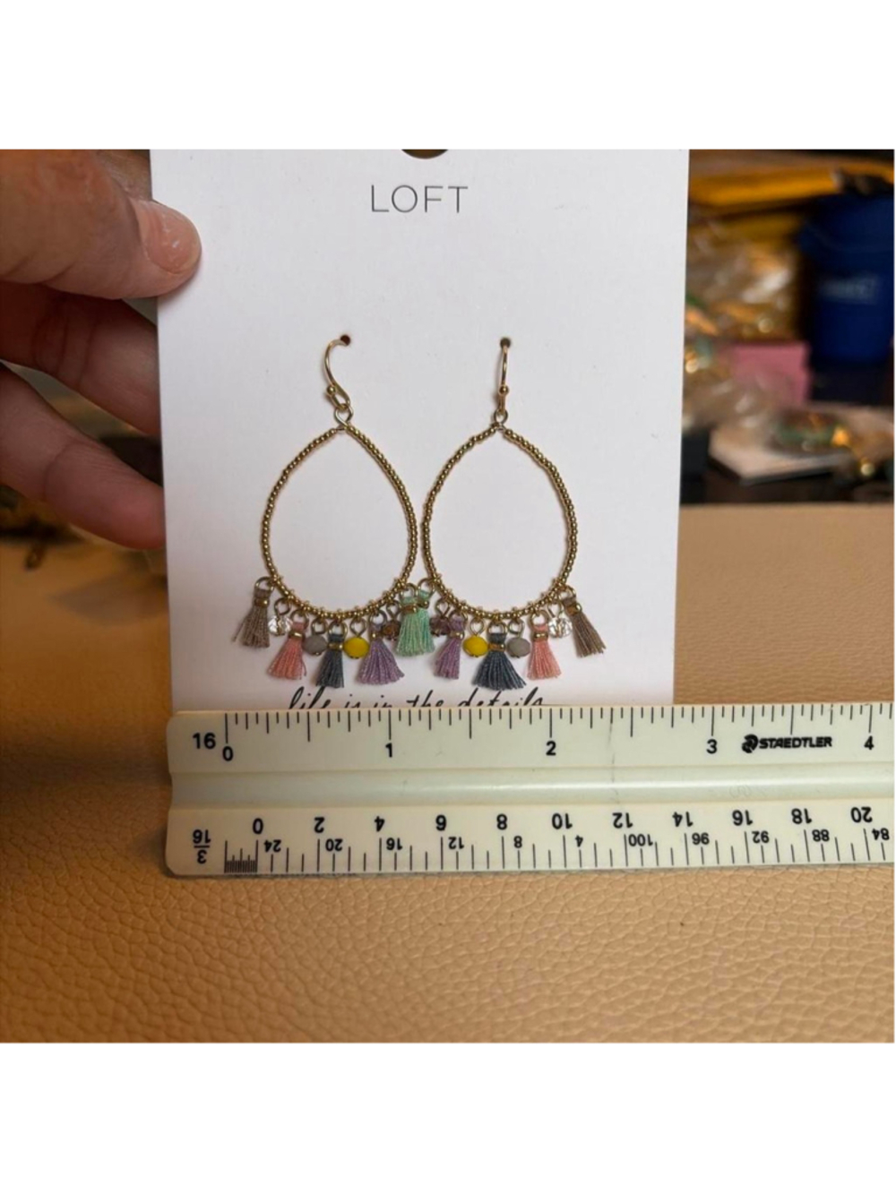 #LOFT gold hoop earrings with tassels and charms #boho #statement